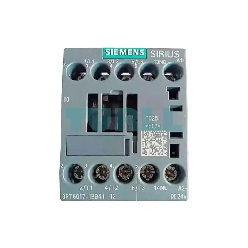 Siemens 3RT6017-1BB41 Contactor DC 24V, 5.5 kW, 3-Pole, Size S00, 1 NO Contact