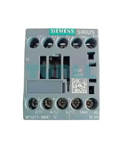 Siemens 3RT6017-1BB41 Contactor DC 24V, 5.5 kW, 3-Pole, Size S00, 1 NO Contact
