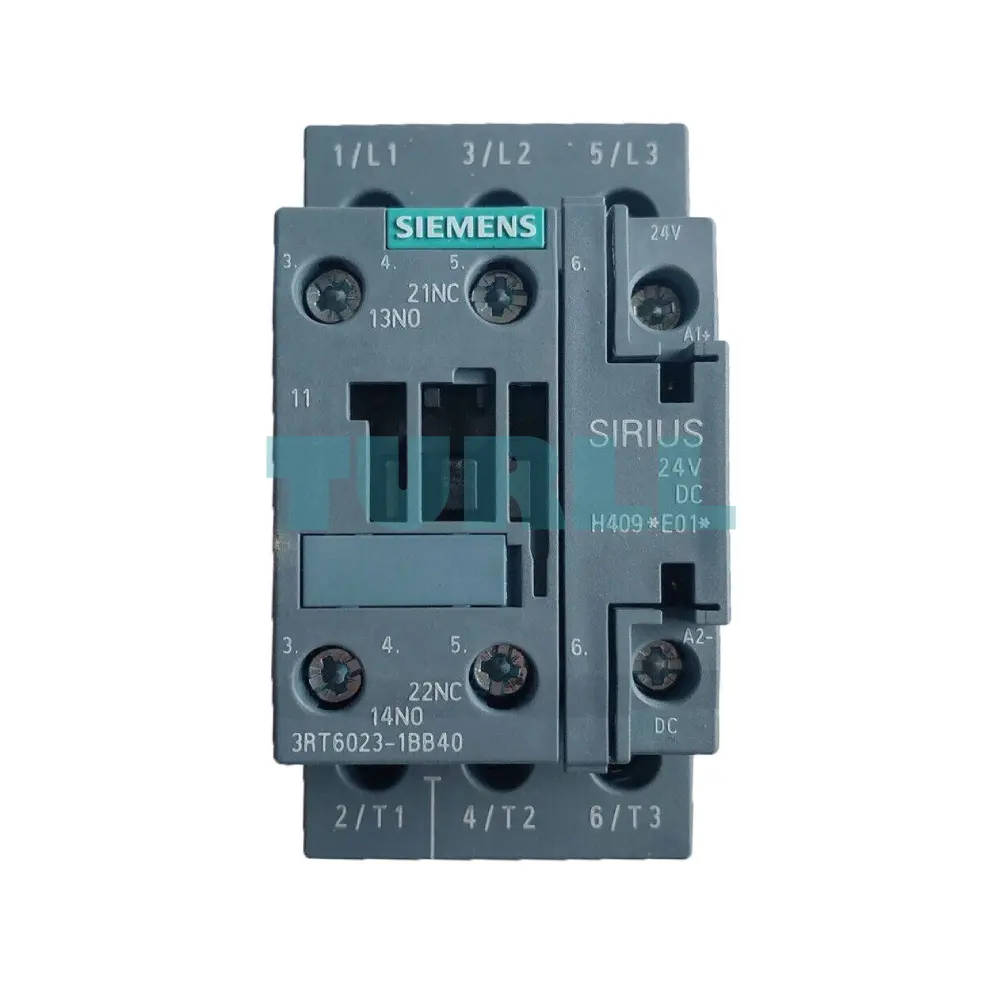 Siemens 3RT6023-1BB40 Contactor DC 24V 3-Pole, 4 kW, Size S0 Original Brand New 1 Siemens 3RT6023-1BB40 Contactor DC 24V 3-Pole, 4 kW, Size S0
