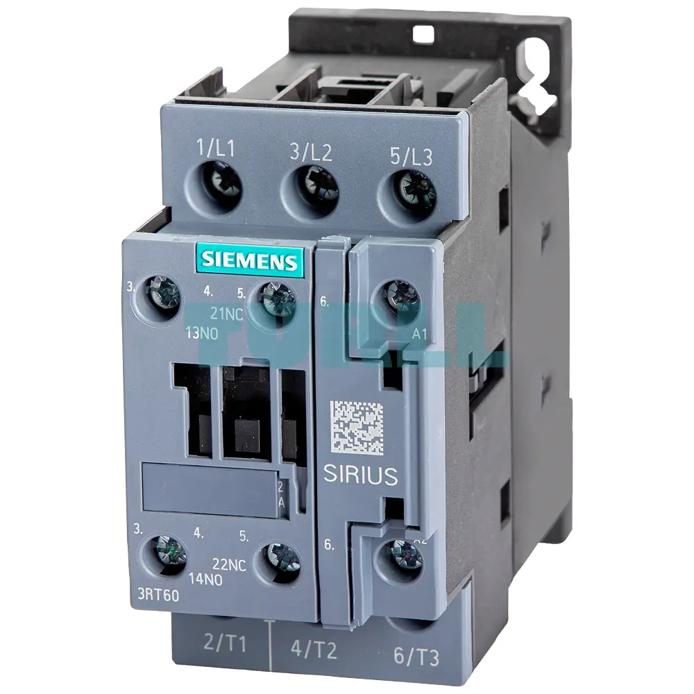 Siemens 3RT6026-1AR60 Contactor AC 400V, 50Hz, AC-3 11 kW, 3-Pole, S0 Size, 1NO+1NC Original Brand New 1 Siemens 3RT6026-1AR60 Contactor AC 400V, 50Hz, AC-3 11 kW, 3-Pole, S0 Size, 1NO+1NC