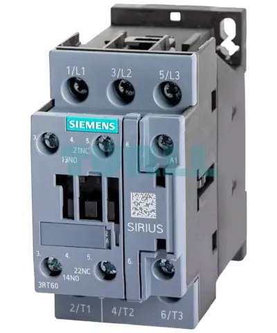 Siemens 3RT6028-1AM00 AC Contactor 220V, 50Hz, 18.5kW, 3-Pole with Auxiliary Contact