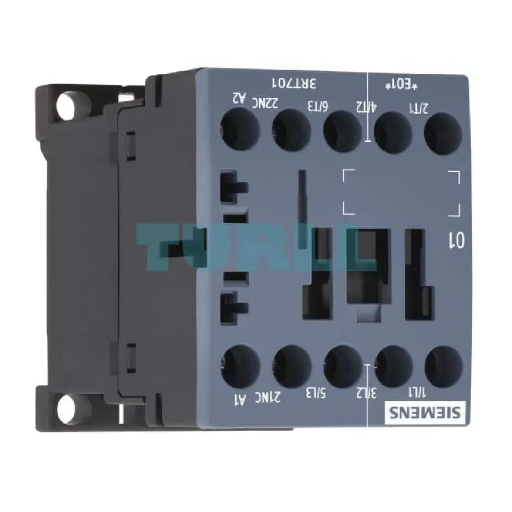 Siemens 3RT7014-1AN22 Contactor, AC-3 6A/2.2kW, 400V, 1NC, 220V AC Coil, S00 Size, Screw Terminal Original Brand New 3 Siemens 3RT7014-1AN22 Contactor, AC-3 6A/2.2kW, 400V, 1NC, 220V AC Coil, S00 Size, Screw Terminal