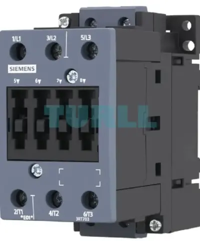 Siemens 3RT7036-1AH00 SIRIUS Contactor AC-3, 50A, 22kW, 400V, 48 VAC, 3-Pole, Size S2, Screw Terminal