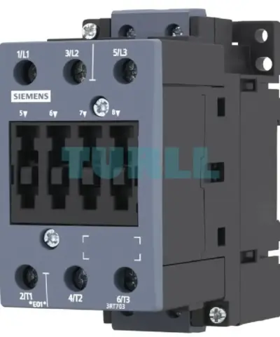Siemens 3RT7036-1AP00 Contactor, 50A/22kW AC-3, 3-Pole, Size S2, 230V AC Coil, Screw Terminal