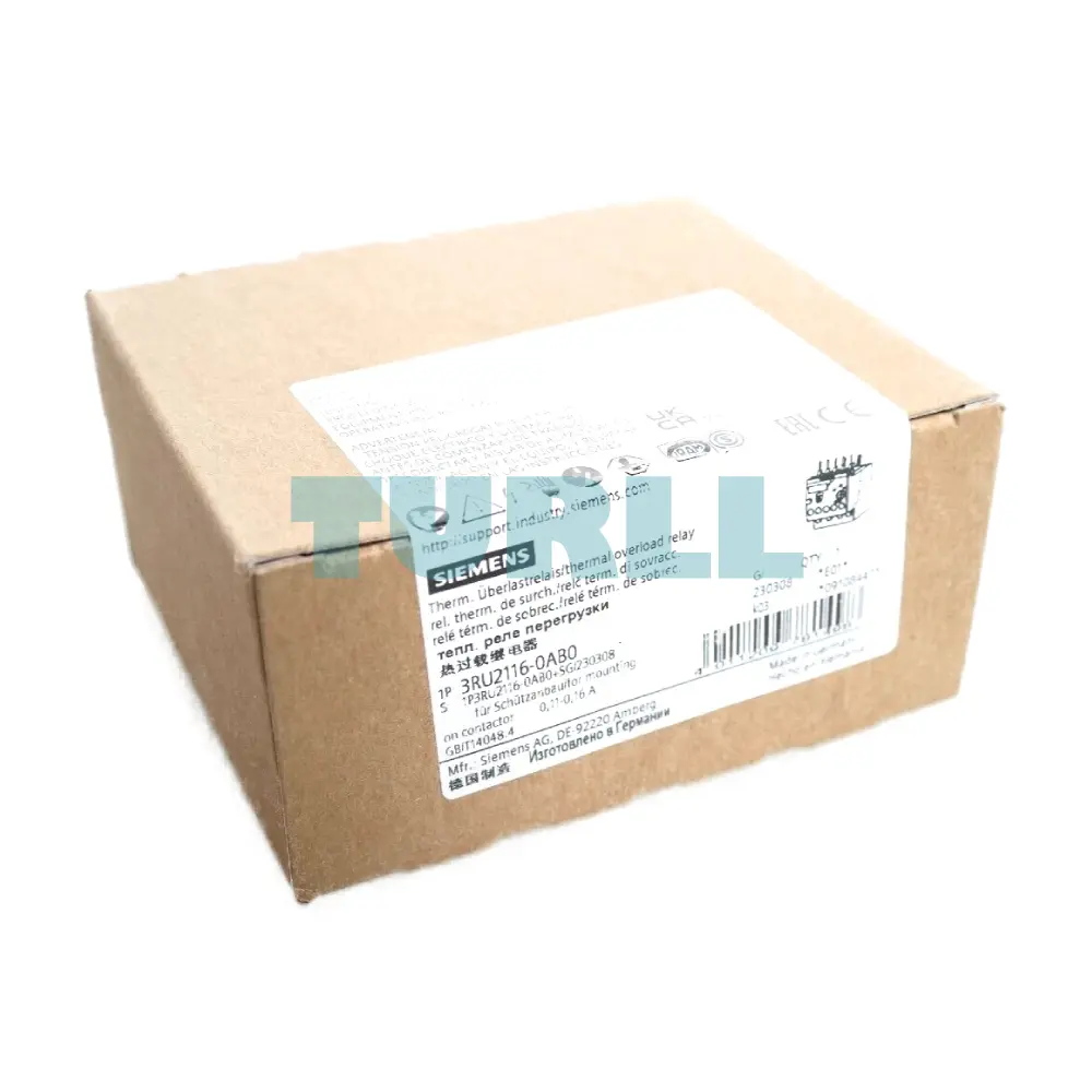 Siemens 3RU2116-0AB0 SIRIUS Thermal Overload Relay, 0.11-0.16A, Size S00 Original Brand New 2 Siemens 3RU2116-0AB0 SIRIUS Thermal Overload Relay, 0.11-0.16A, Size S00