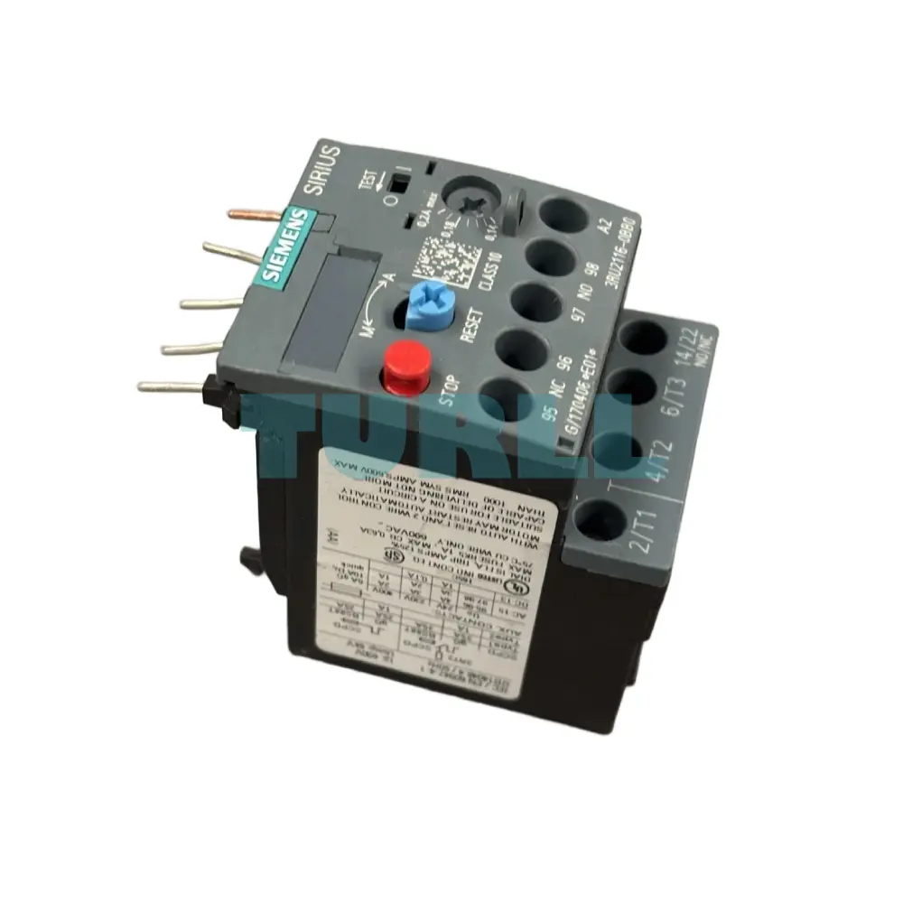 Siemens 3RU2116-0BB0 Thermal Overload Relay 0.14–0.20A, S00 Motor Protection, Class 10 Original Brand New 3 Siemens 3RU2116-0BB0 Thermal Overload Relay 0.14–0.20A, S00 Motor Protection, Class 1
