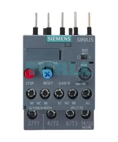 Siemens 3RU2116-0CB0 Thermal Overload Relay 0.18–0.25A for Motor Protection, Size S00, Class 10