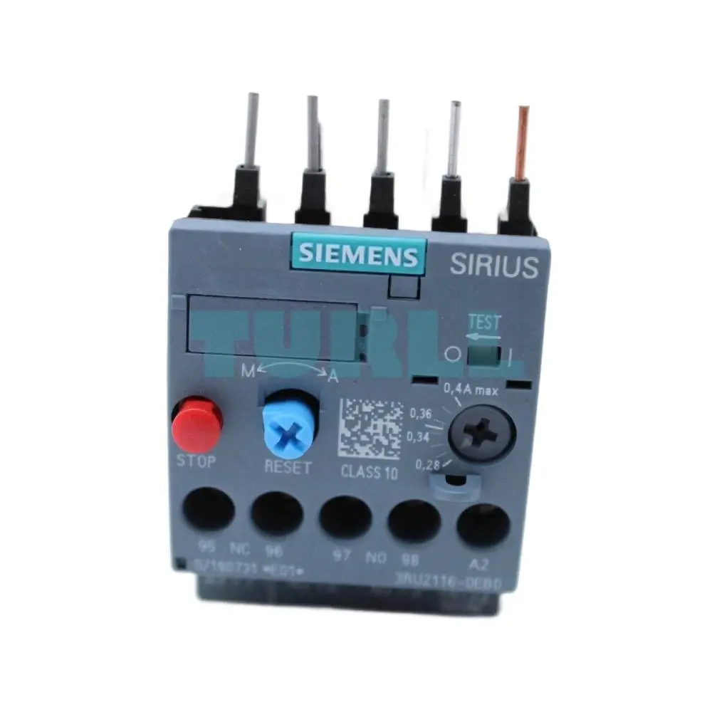 Siemens 3RU2116-0EB0 Overload Relay 0.28–0.40 A, Thermal Motor Protection S00, Class 10 Original Brand New 1 Siemens 3RU2116-0EB0 Overload Relay 0.28–0.40 A, Thermal Motor Protection S00, Class 1