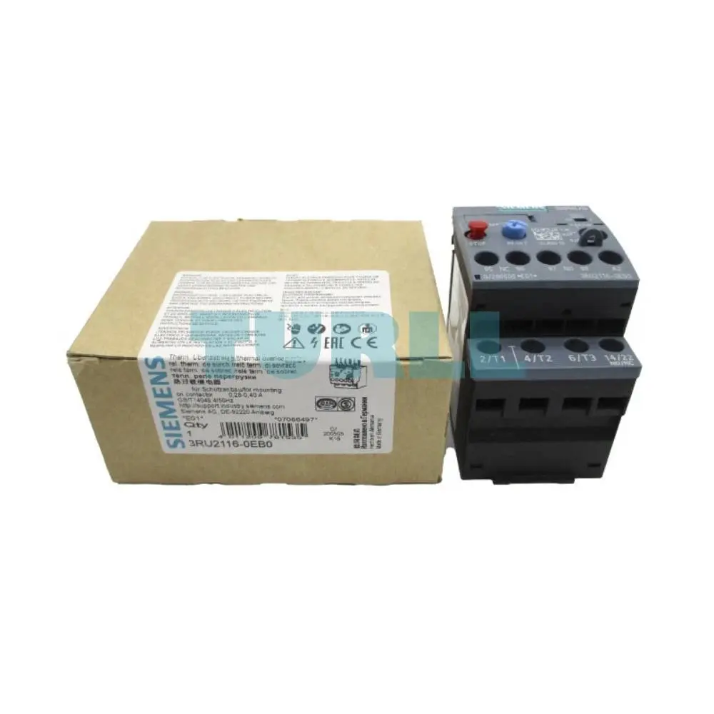 Siemens 3RU2116-0EB0 Overload Relay 0.28–0.40 A, Thermal Motor Protection S00, Class 10 Original Brand New 4 Siemens 3RU2116-0EB0 Overload Relay 0.28–0.40 A, Thermal Motor Protection S00, Class 1