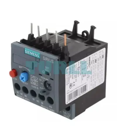 Siemens 3RU2116-0GB0 Thermal Overload Relay 0.45–0.63 A, Motor Protection, S00, Class 10