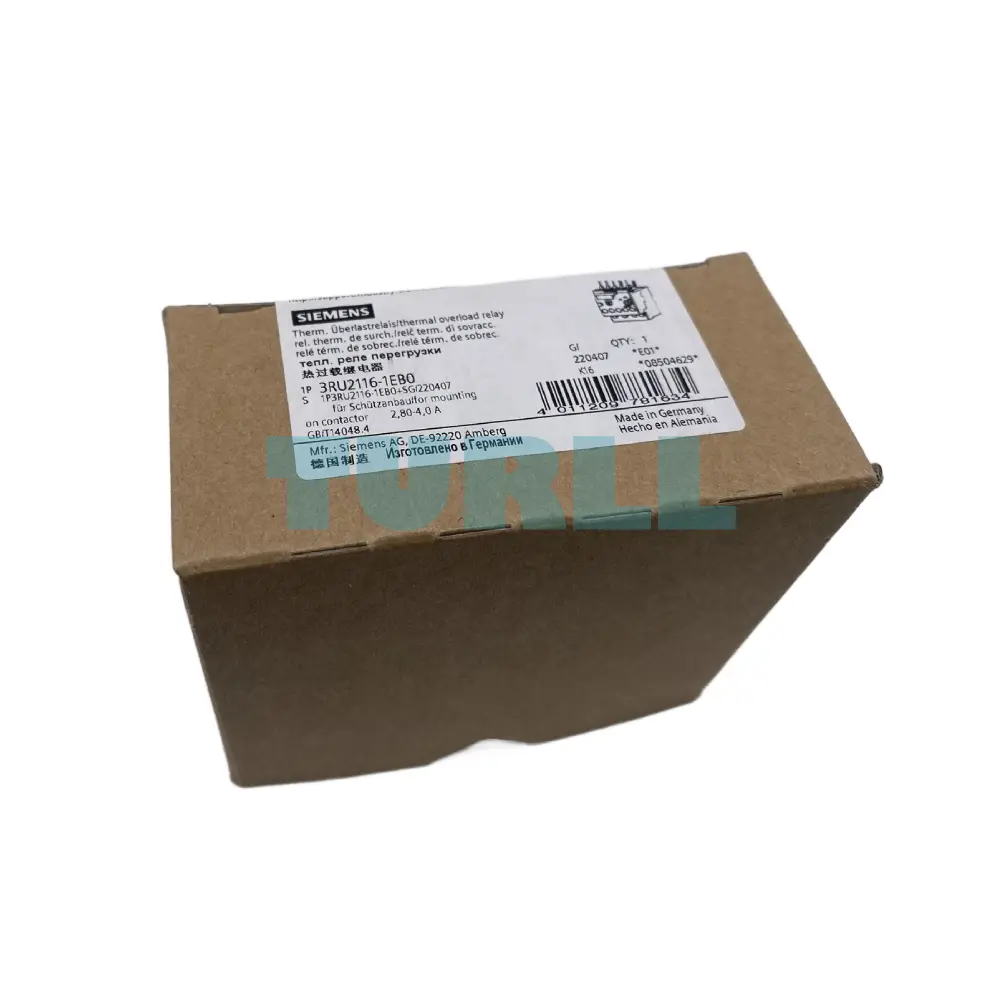 Siemens 3RU2116-1EB0 Overload Relay 2.8–4.0 A Thermal Motor Protection, Class 10, Size S00 Original Brand New 6 Siemens 3RU2116-1EB0 Overload Relay 2.8–4.0 A Thermal Motor Protection, Class 10, Size S00
