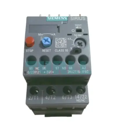 Siemens 3RU2116-1FB0 Thermal Overload Relay 3.5–5.0A, Motor Protection Relay, Size S00