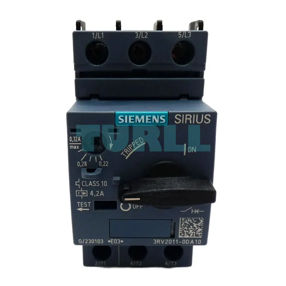 Siemens 3RV2011-0DA10 Motor Protection Circuit Breaker S00, CLASS 10 A-Release Original Brand New 1 Siemens 3RV2011-0DA10 Motor Protection Circuit Breaker S00, CLASS 10 A-Release