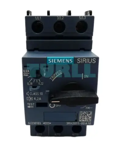 Siemens 3RV2011-0DA10 Motor Protection Circuit Breaker S00, CLASS 10 A-Release