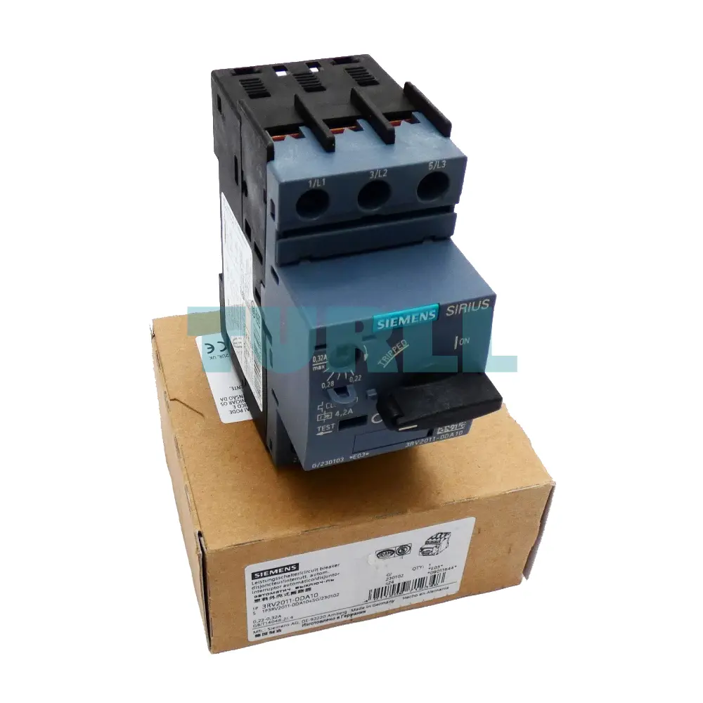 Siemens 3RV2011-0DA10 Motor Protection Circuit Breaker S00, CLASS 10 A-Release Original Brand New 6 Siemens 3RV2011-0DA10 Motor Protection Circuit Breaker S00, CLASS 10 A-Release