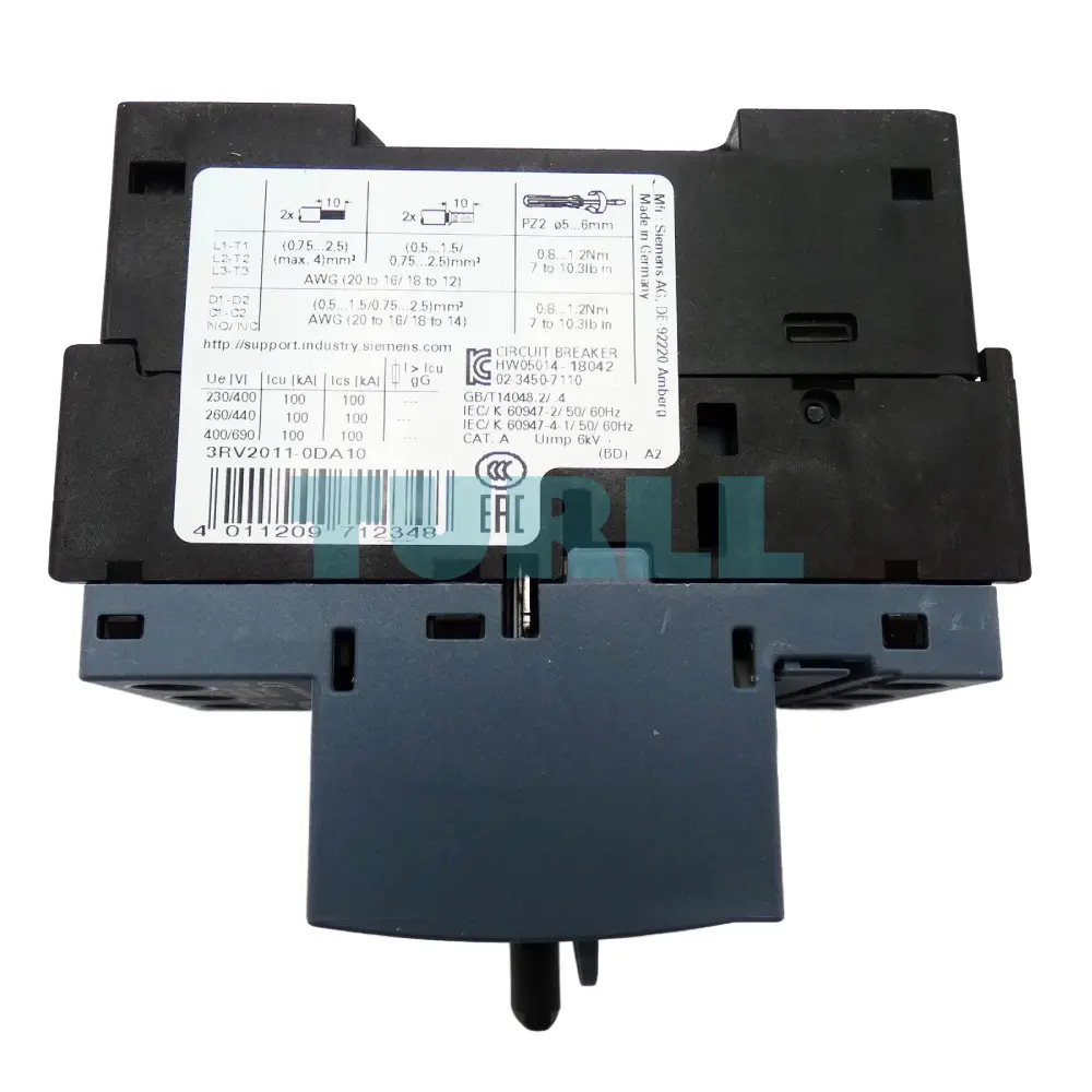 Siemens 3RV2011-0DA10 Motor Protection Circuit Breaker S00, CLASS 10 A-Release Original Brand New 2 Siemens 3RV2011-0DA10 Motor Protection Circuit Breaker S00, CLASS 10 A-Release