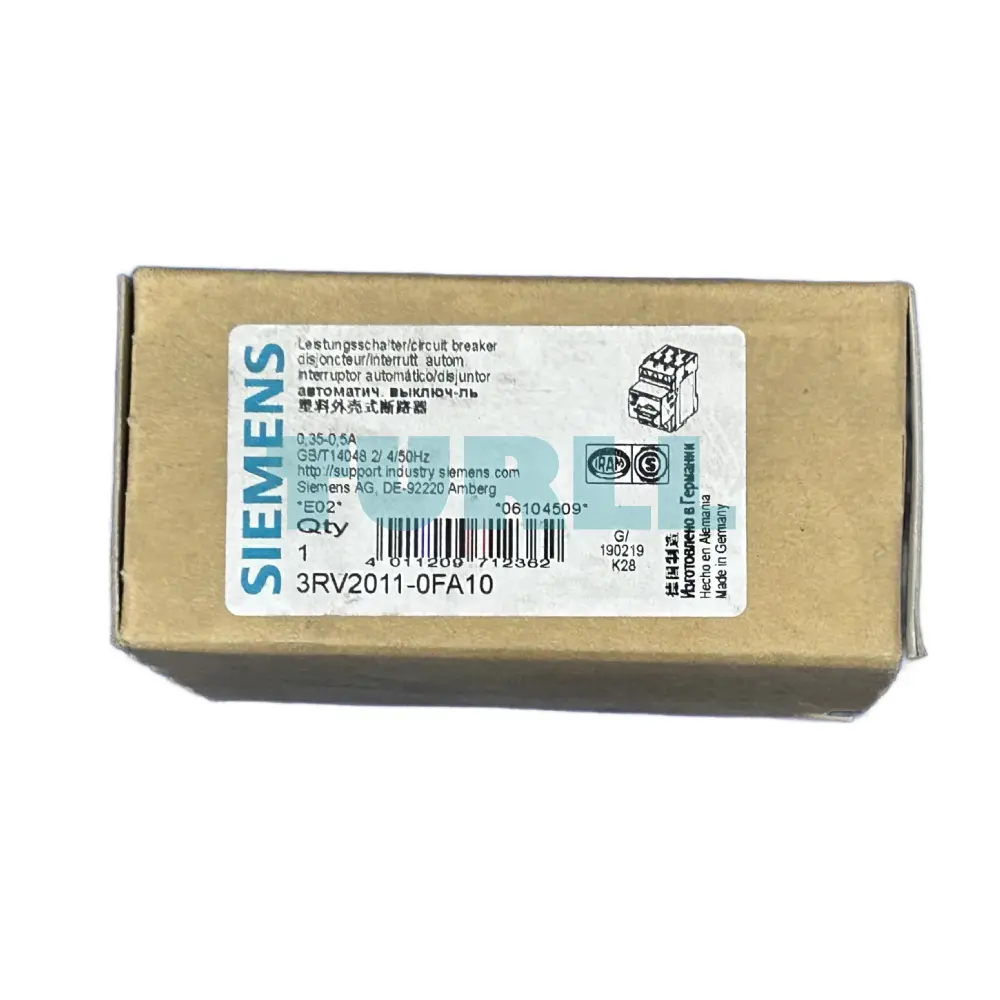 Siemens 3RV2011-0FA10 Motor Protection Circuit Breaker, Size S00, CLASS 10, 0.35–0.5 A Original Brand New 4 Siemens 3RV2011-0FA10 Motor Protection Circuit Breaker, Size S00, CLASS 10, 0.35–0.5 A