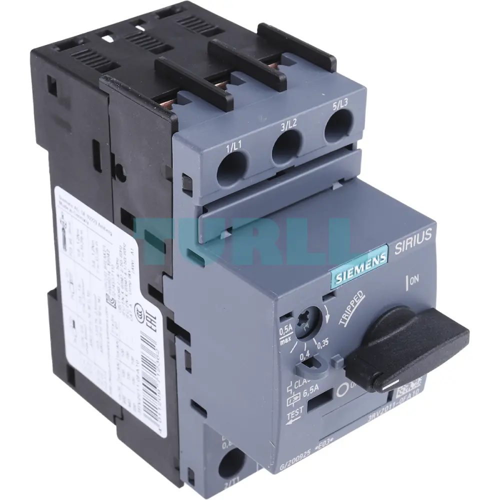 Siemens 3RV2011-0FA10 Motor Protection Circuit Breaker, Size S00, CLASS 10, 0.35–0.5 A Original Brand New 5 Siemens 3RV2011-0FA10 Motor Protection Circuit Breaker, Size S00, CLASS 10, 0.35–0.5 A