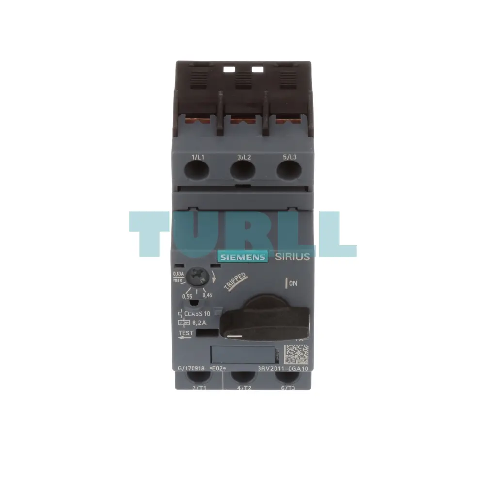 Siemens 3RV2011-0GA10 S00 Circuit Breaker, Motor Protection, CLASS 10, 0.45–0.63A Original Brand New 1 Siemens 3RV2011-0GA10 S00 Circuit Breaker, Motor Protection, CLASS 10, 0.45–0.63A
