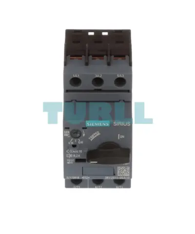 Siemens 3RV2011-0GA10 S00 Circuit Breaker, Motor Protection, CLASS 10, 0.45–0.63A