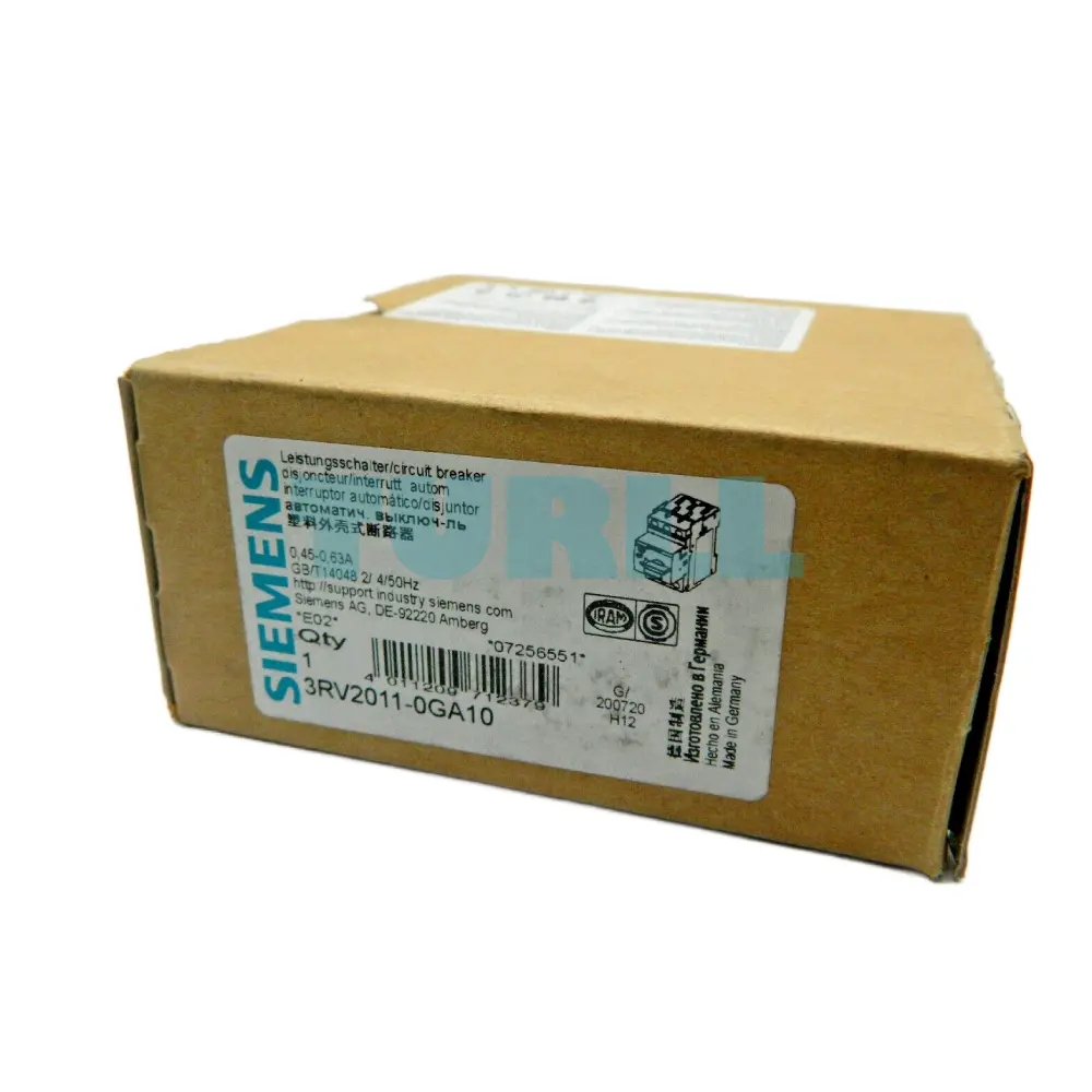 Siemens 3RV2011-0GA10 S00 Circuit Breaker, Motor Protection, CLASS 10, 0.45–0.63A Original Brand New 2 Siemens 3RV2011-0GA10 S00 Circuit Breaker, Motor Protection, CLASS 10, 0.45–0.63A
