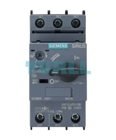Siemens 3RV2011-0KA10 Motor Protection Circuit Breaker S00 Size, CLASS 10
