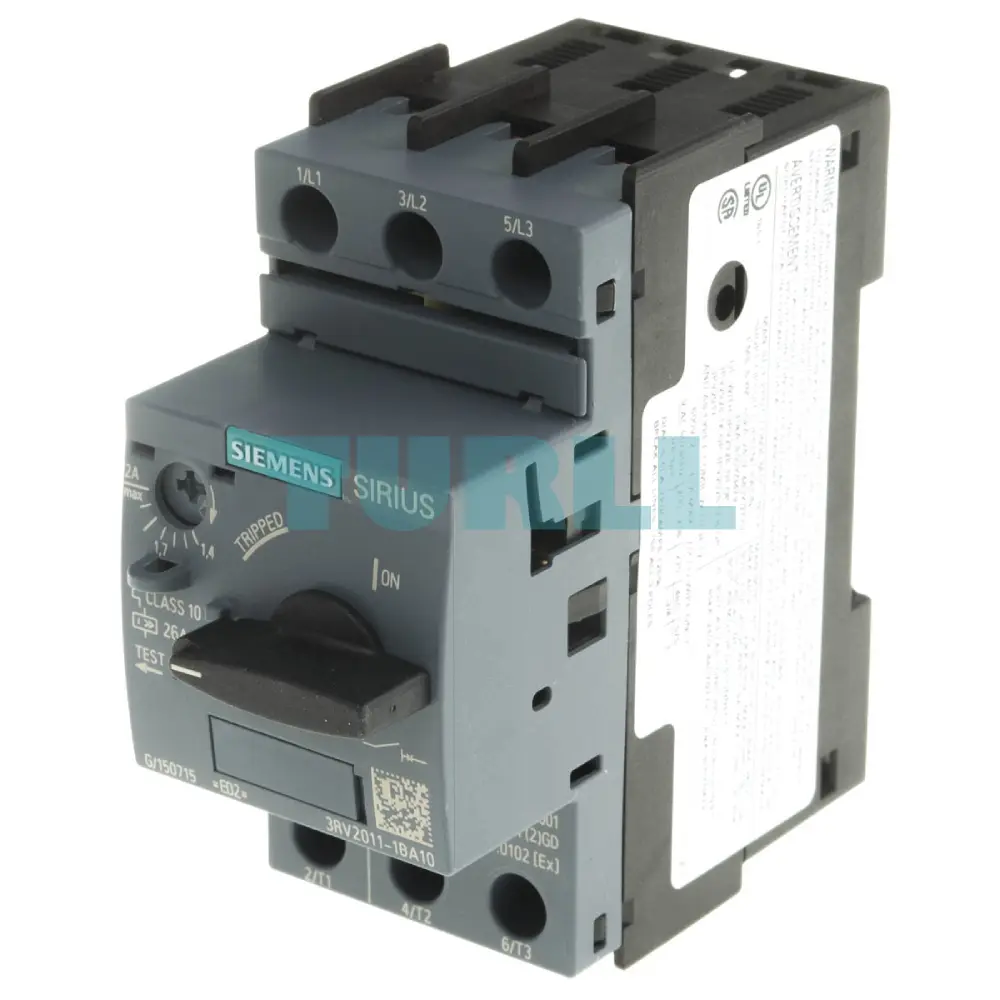 Siemens 3RV2011-1BA10 S00 Motor Protection Circuit Breaker, CLASS 10, 1.4–2 A Original Brand New 2 Siemens 3RV2011-1BA10 S00 Motor Protection Circuit Breaker, CLASS 10, 1.4–2 A