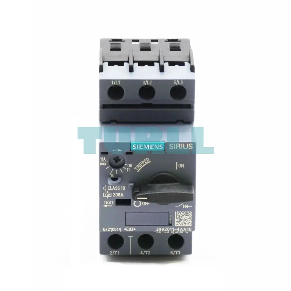 Siemens 3RV2011-4AA10 Circuit Breaker, S00, Motor Protection, CLASS 10, 10-16