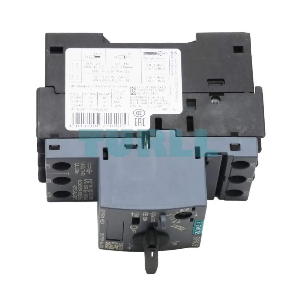 Siemens 3RV2011-4AA10 Circuit Breaker, S00, Motor Protection, CLASS 10, 10-16