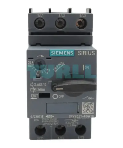 Siemens 3RV2021-4BA10 Motor Protection Circuit Breaker Size S0, 13–20A