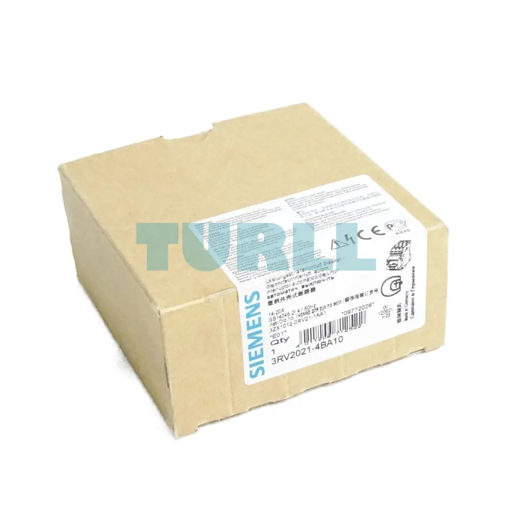 Siemens 3RV2021-4BA10 Motor Protection Circuit Breaker Size S0, 13–20A Original Brand New 4 Siemens 3RV2021-4BA10 Motor Protection Circuit Breaker Size S0, 13–20A