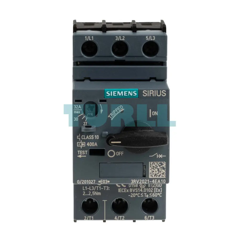 Siemens 3RV2021-4EA10 Motor Protection Circuit Breaker S0, Class 10, 27–32A Original Brand New 1 Siemens 3RV2021-4EA10 Motor Protection Circuit Breaker S0, Class 10, 27–32A