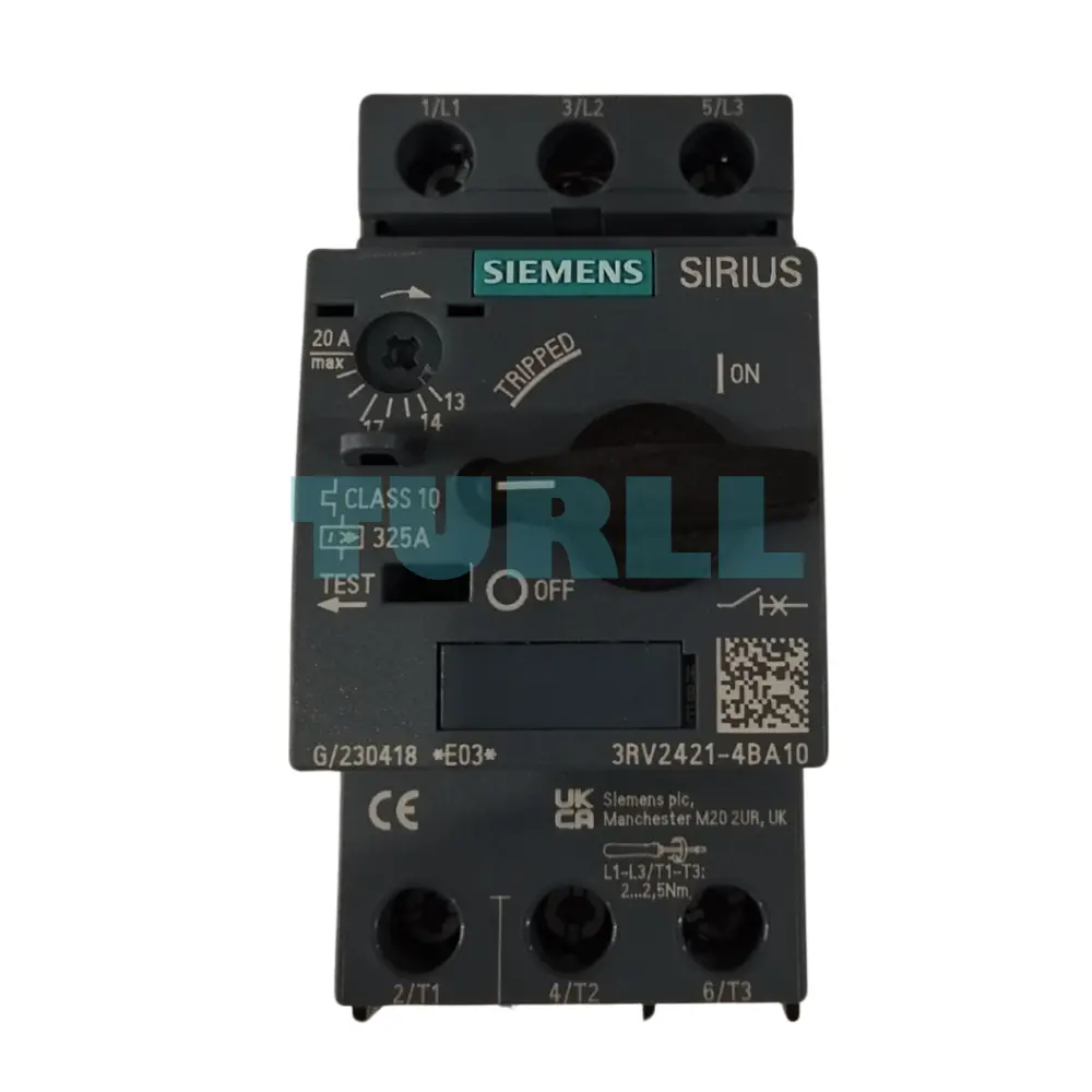 Siemens 3RV2421-4BA10 Circuit Breaker S0 Transformer Protection 13–20 A, 325 A