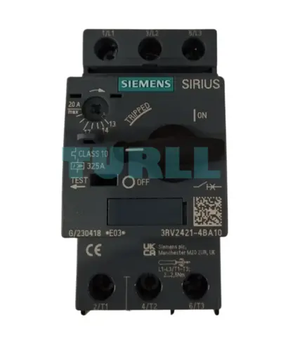 Siemens 3RV2421-4BA10 Circuit Breaker S0 Transformer Protection 13–20 A, 325 A