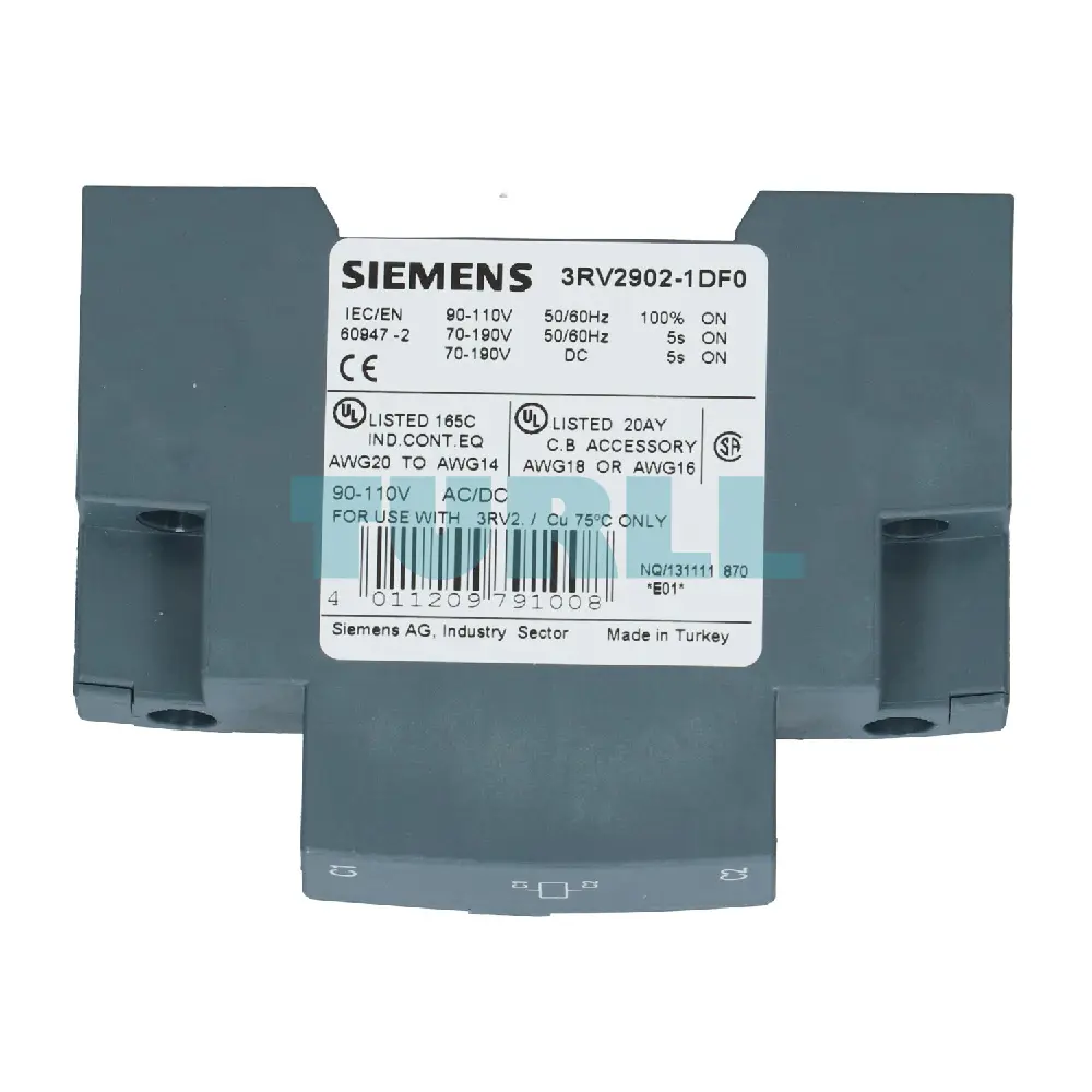 Siemens 3RV2902-1DF0 Shunt Release 90-110V AC for 3RV2 Motor Starter Protector