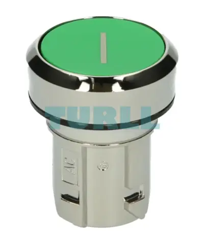 Siemens 3SU1050-0AB40-0AC0 Green, Metal Pushbutton, 22mm, Flat Momentary Contact, Inscription “I”