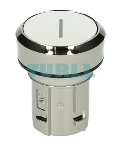 Siemens 3SU1050-0AB60-0AC0 Metal Pushbutton, 22mm, White, Round, Momentary Contact