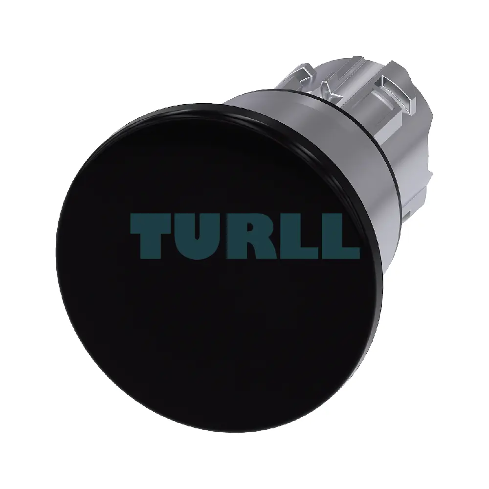 Siemens 3SU1050-1BA10-0AA0 Mushroom Pushbutton 22mm Round Metal Black Latching