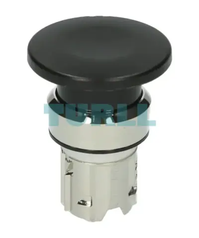 Siemens 3SU1050-1BD10-0AA0 Mushroom Pushbutton, 22mm, Metal, Black, Momentary Contact