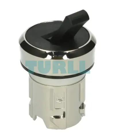 Siemens 3SU1050-3EA10-0AA0 Toggle Switch, 22mm, Round Metal, Black, Latching, 2 Positions