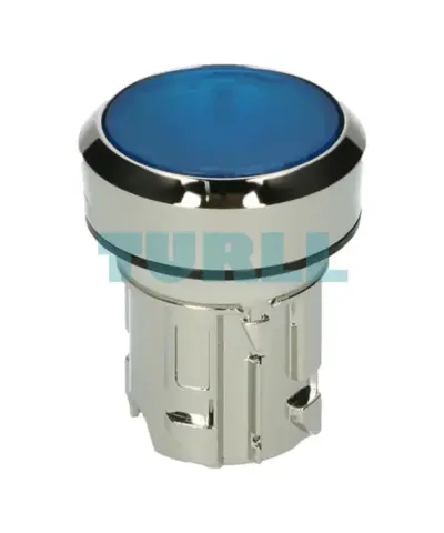 Siemens 3SU1051-0AA50-0AA0 Illuminated Blue Round Pushbutton, 22 mm, Metal, Latching