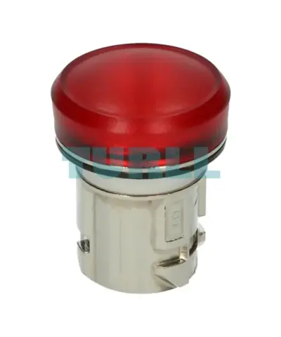Siemens 3SU1051-6AA20-0AA0 Indicator Light, 22 mm Metal Shiny Red Smooth Lens