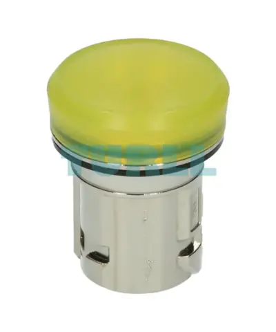Siemens 3SU1051-6AA30-0AA0 Indicator Light, Yellow Round Metal, Shiny Lens, 22mm