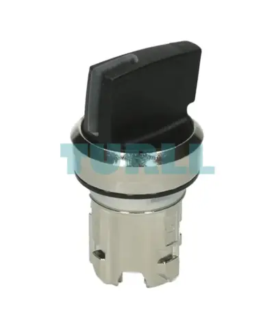 Siemens 3SU1052-2BC10-0AA0 Illuminable Selector Switch 22 mm Round Metal, Black, Momentary