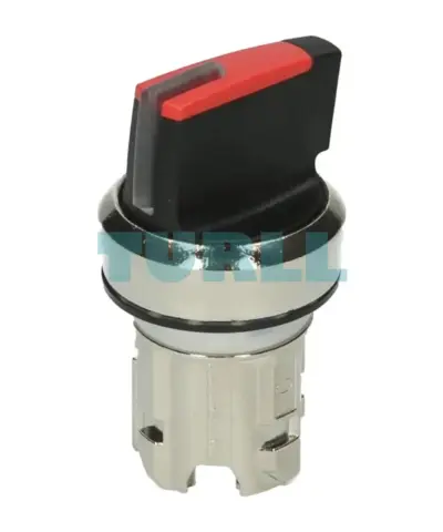 Siemens 3SU1052-2BC20-0AA0 Illuminable Selector Switch, 22mm, Red, Metal, Round