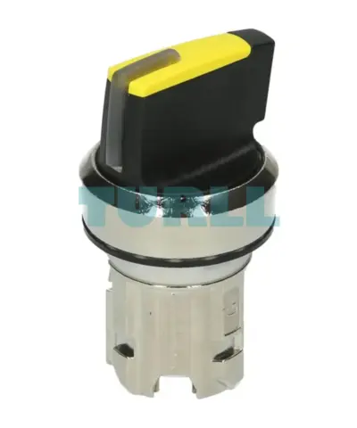 Siemens 3SU1052-2BC30-0AA0 Illuminable, 22mm, Round Metal, Selector Switch, Yellow, Momentary