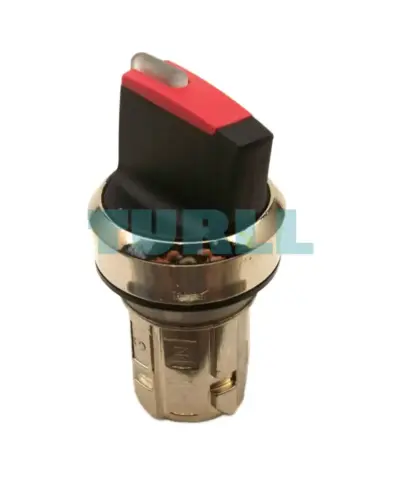 Siemens 3SU1052-2BF20-0AA0 Selector Switch, Illuminated, Red, 22 mm, Metal, Latching Switch