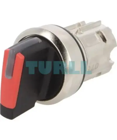 Siemens 3SU1052-2BL20-0AA0 Illuminated Selector Switch, 22mm, Red, Metal, 3-Positio, Latching