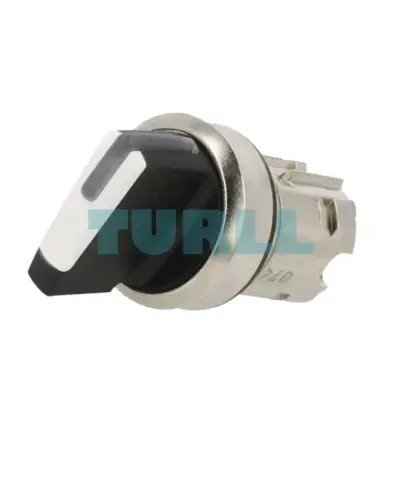 Siemens 3SU1052-2BL60-0AA0 Selector Switch, Illuminable 22mm, Metal White, 3-Position I-O-II Latching