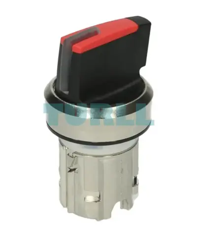 Siemens 3SU1052-2BM20-0AA0 Illuminated Selector Switch, 22 mm, Metal, Red, 3-Position Momentary Type